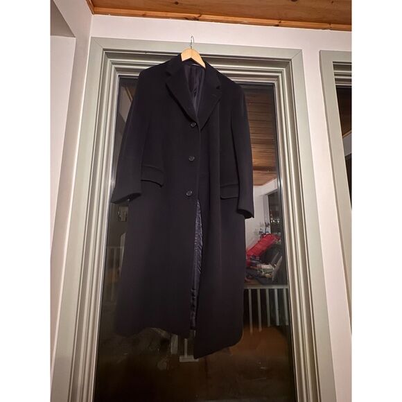 $3995 Canali Men's Cashmere Overcoat Black Size IT54